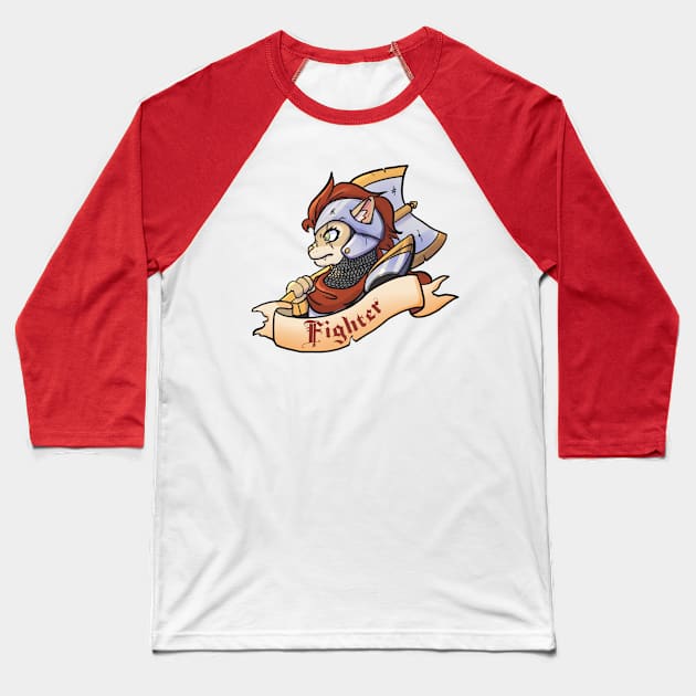 Kitty Classes - Fighter Baseball T-Shirt by LucinaDanger